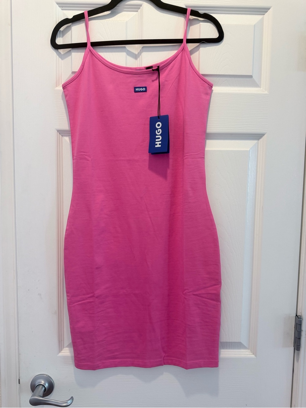 HUGO Hot Pink Spaghetti-Strap Mini Dress